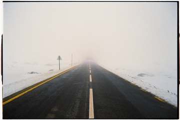Camino que se pierde en la niebla