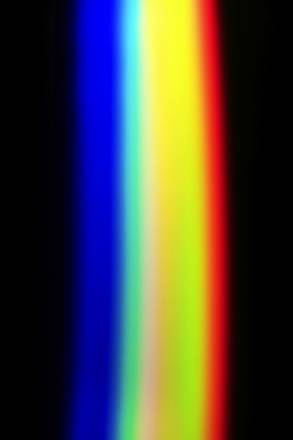 Franja de luz con todos los colores del espectro