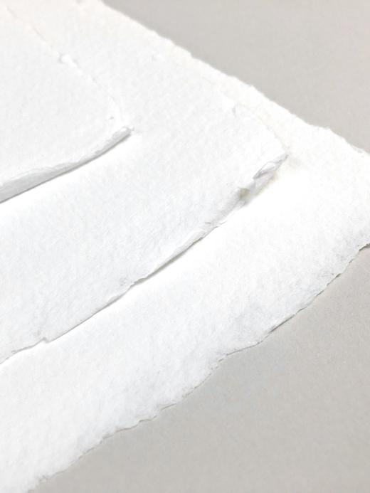 Borde barbado de un papel de algodón