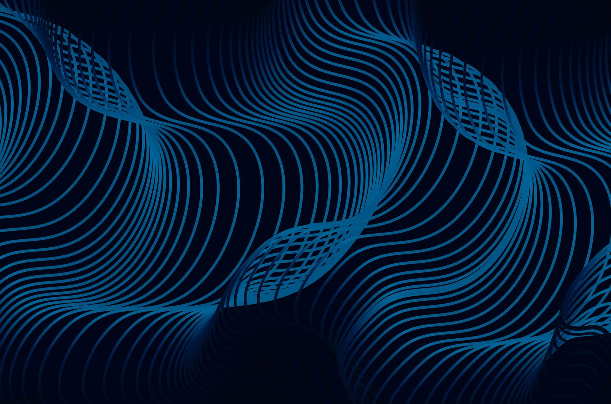 Líneas azules onduladas sobre un fondo azul muy oscuro