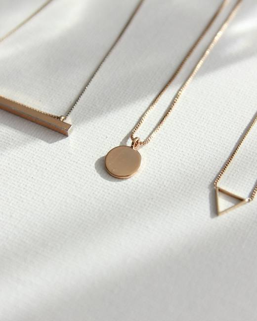 Collar Barra, oro rosado