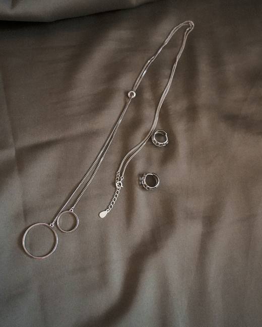 Cadena y Aros, plata de ley