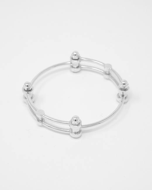 Brazalete Cuentas, plata de ley