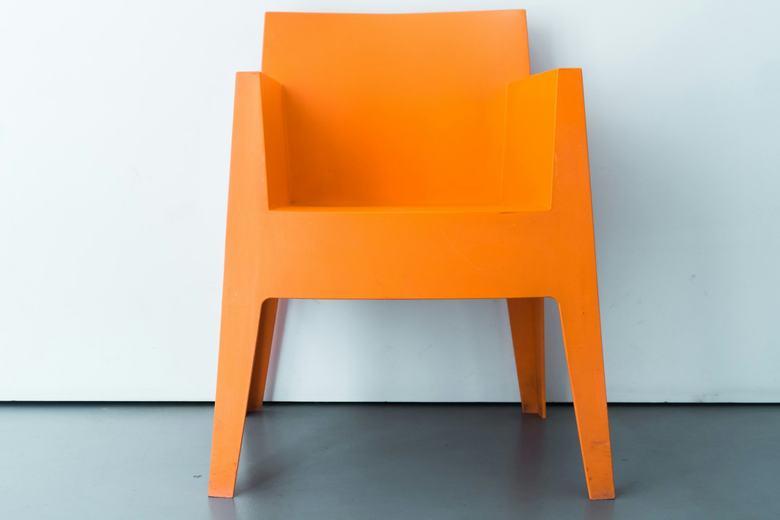 Alero, silla apilable de polipropileno naranja
