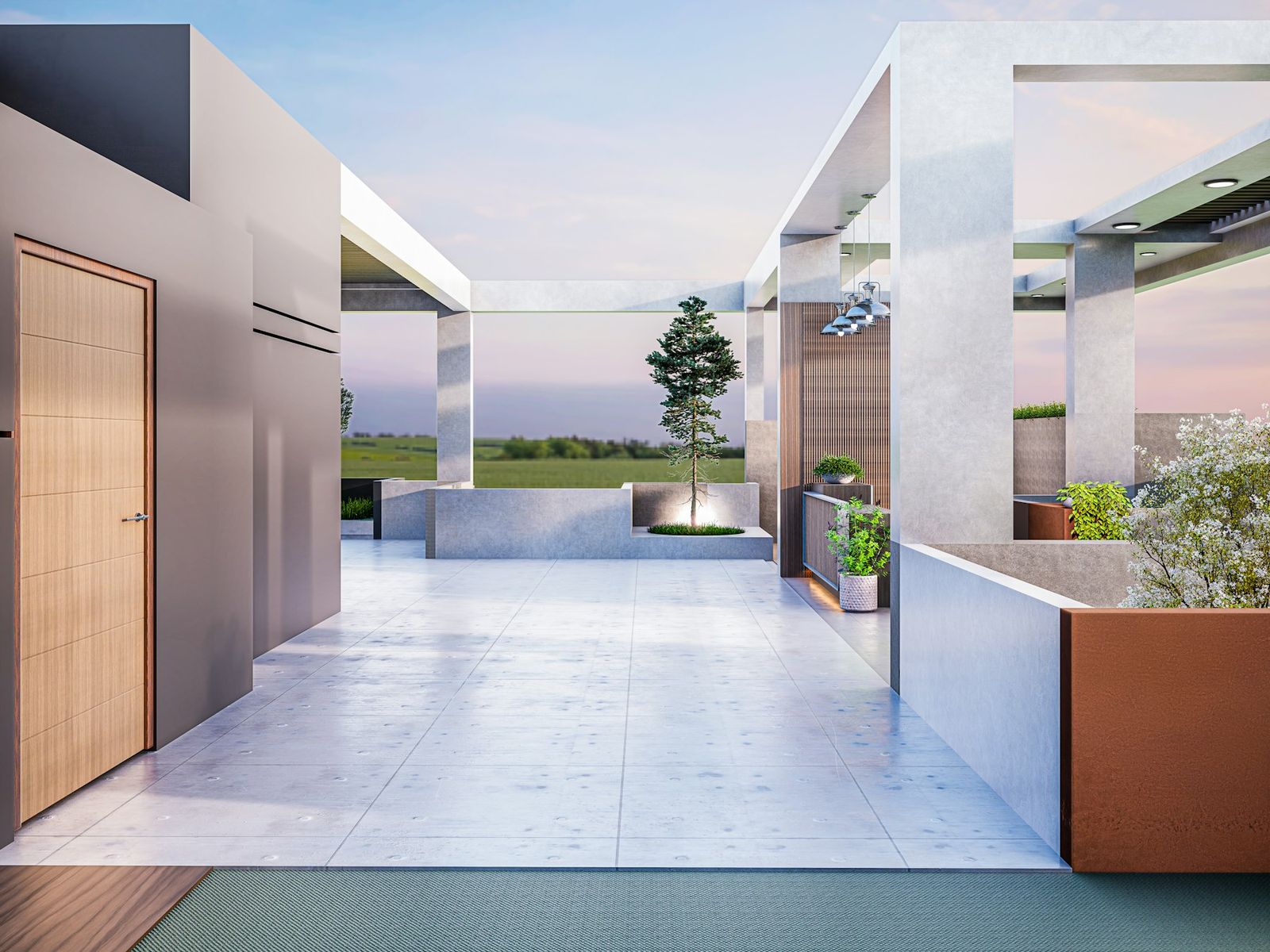 Terraza con vista, imagen referencial
